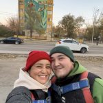 На фоне высоток Караганды появился яркий мурал