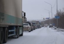 Закрыт проезд на участке автомагистрали Алматы — Екатеринбург