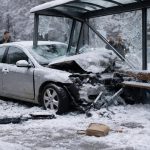 В Караганде легковушка врезалась в остановку, пострадала женщина