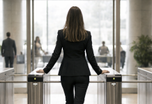 Современные турникеты в больших офисах