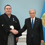 Глава государства принял профессионального борца сумо Ерсина Балтагула