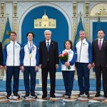 В резиденции Акорда состоялась церемония награждения чемпиона Зимних Олимпийских игр Михаила Шайдорова и его тренеров