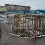 В Караганде на проезжей части провалился асфальт