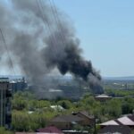 Три пассажирских вагона сгорели в Караганде