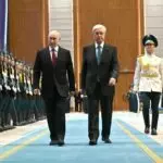 Во Дворце Независимости состоялась торжественная церемония встречи Президента Российской Федерации Владимира Путина