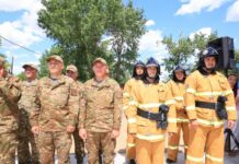 В селе Акбел Бухар-Жырауского района открылся новый пожарный пост
