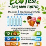В Караганде обменяют пластиковые бутылки на мороженое, билеты в зоопарк и кинотеатр