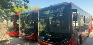 Новые автобусы вышли на маршрут № 03 в Темиртау