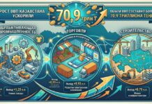 Рост ВВП Казахстана ускорили обрабатывающая промышленность, торговля и строительство