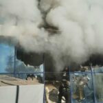 В Караганде чуть не сгорел магазин автотоваров на «Орбите»